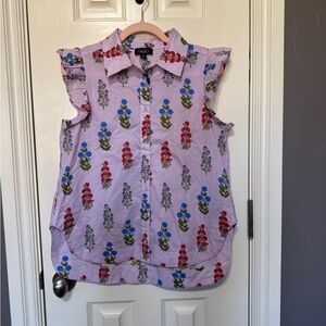 Women's Floral Sleeveless Top - Purple